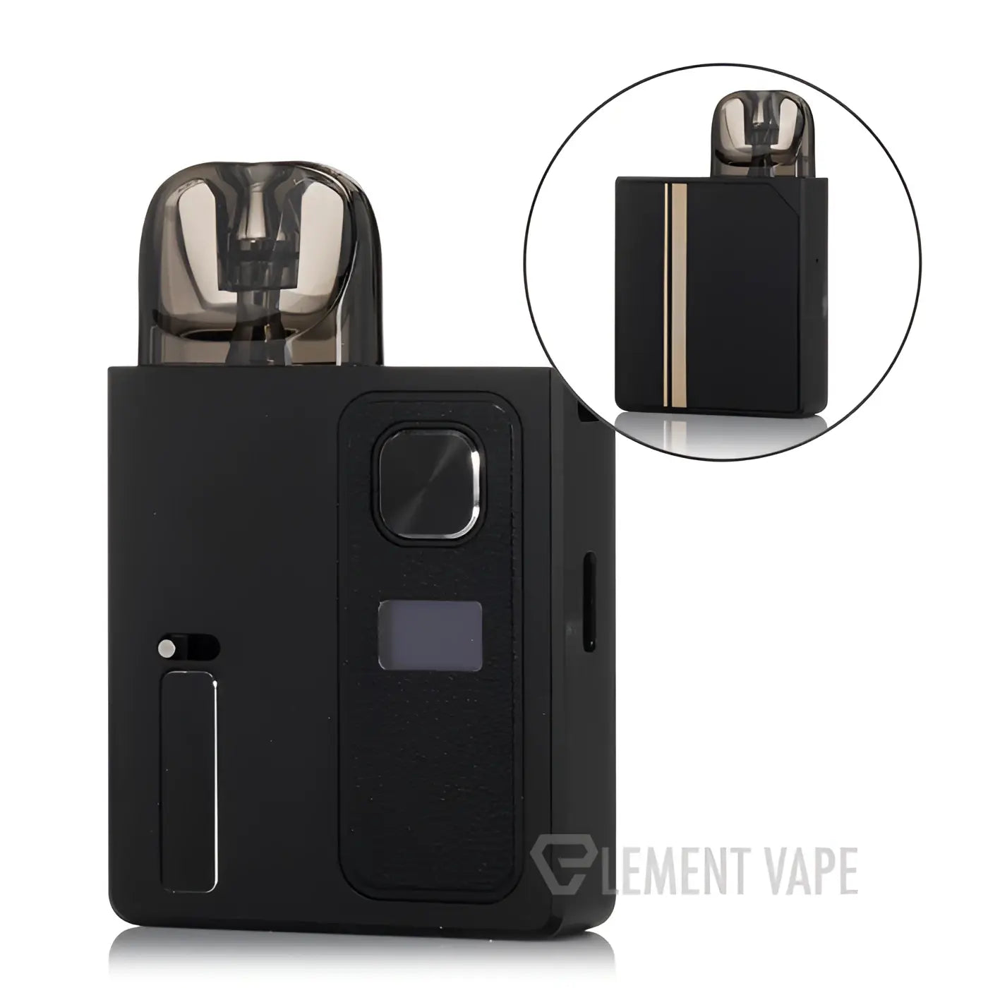 Black lost vape ursa baby pro pod system with transparent top cap and gold stripe perfect for vape india puffs