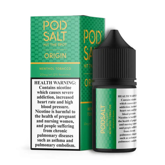 Menthol Tobacco - Pod Salt Origin | 30ML Vape Juice | 20MG 25MG 50MG