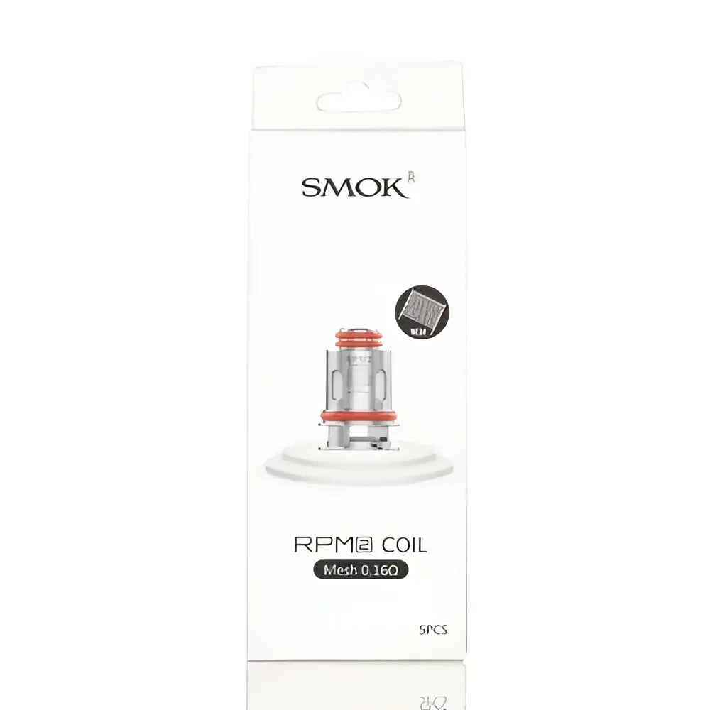 Smok rpm 2 replacement coils with 0.16 mesh, metallic body, and orange accents for smooth e-liquid puffs in vape india