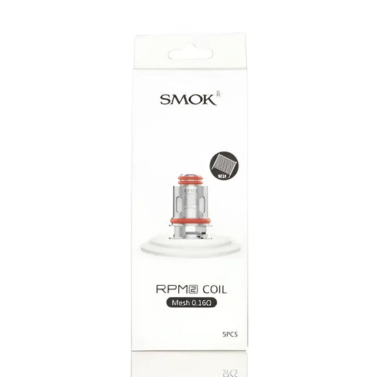 Smok rpm 2 replacement coils with 0.16 mesh, metallic body, and orange accents for smooth e-liquid puffs in vape india